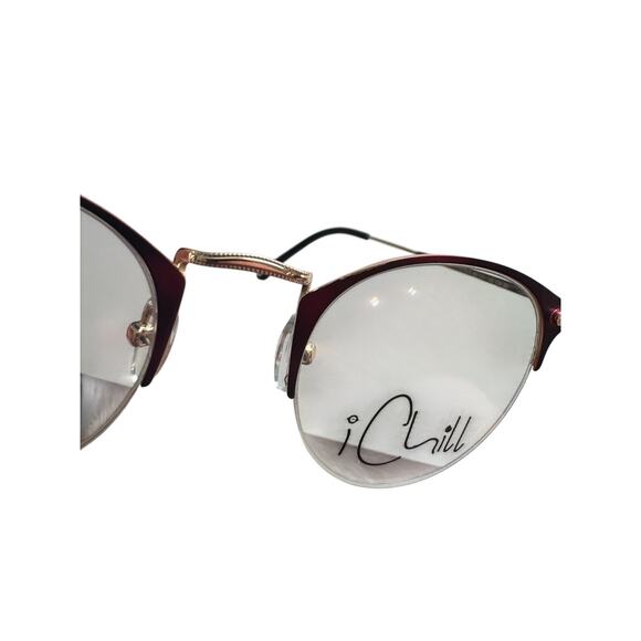 NWOT I Chiil red and gold half frame eye glasses main image 5
